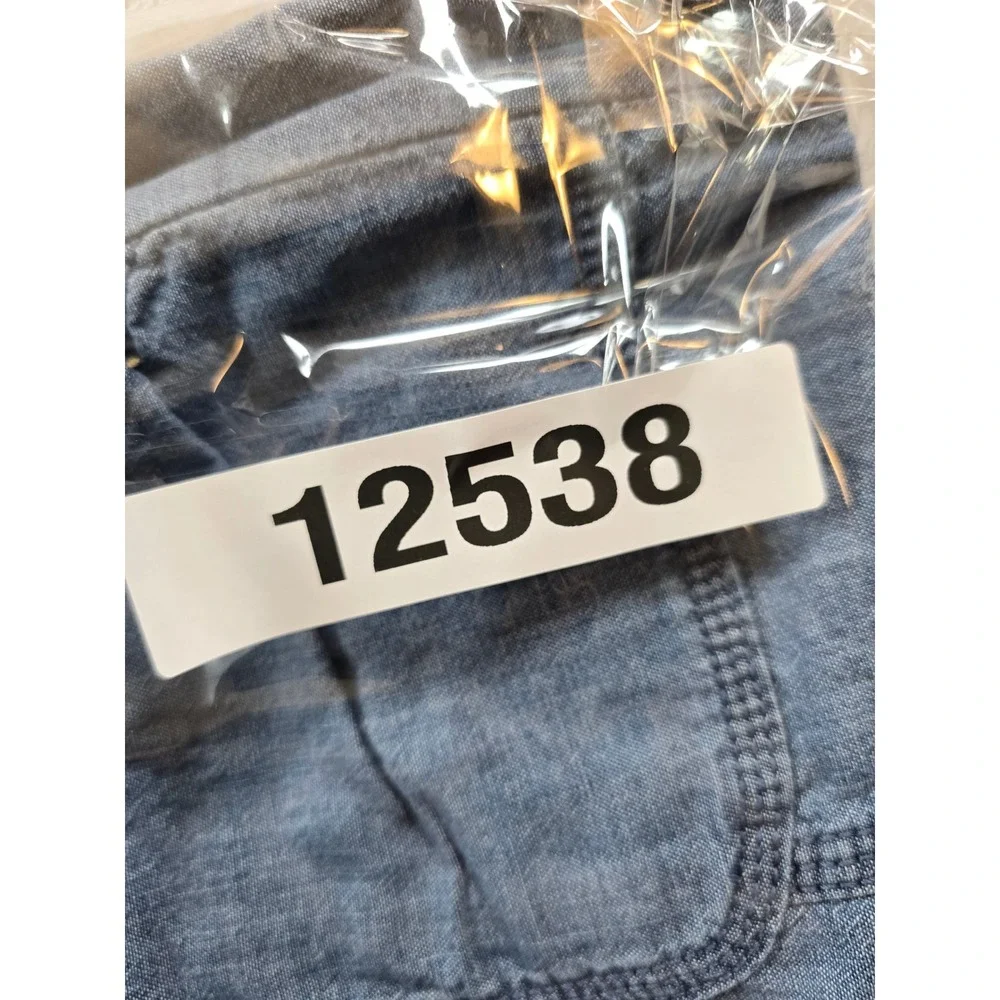 St. John's Bay Bermuda Shorts Womens 14 Blue Cotton Mid Rise Cargo Chambray NEW - Picture 7 of 7